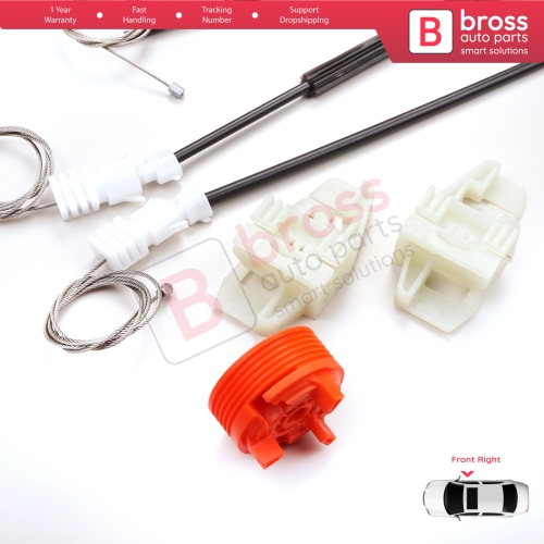 Window Regulator Repair Kit Front Right for Citroen Xsara N2 N0 1997-2010 Estate SW Coupe 9222H1
