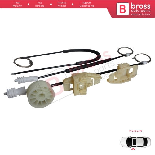 Window Regulator Repair Kit Front Left for Citroen Xsara N2 N0 1997-2010 Estate SW Coupe 9221H4