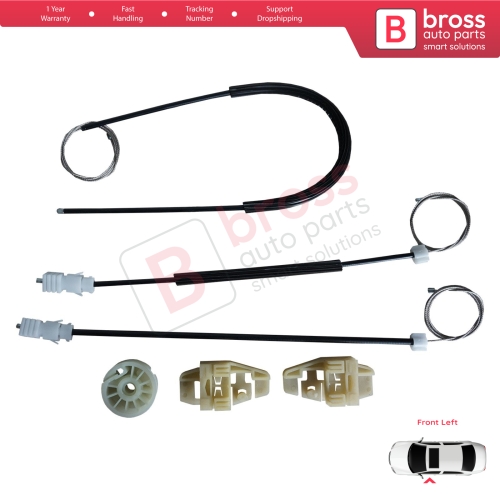 Window Regulator Repair Kit Front Left for Citroen Xsara N2 N0 1997-2010 Estate SW Coupe 9221H4