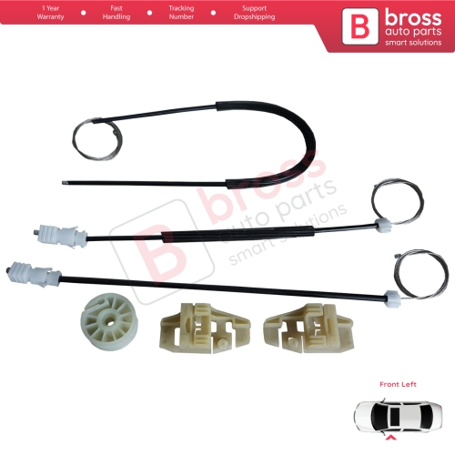 Window Regulator Repair Kit Front Left for Citroen Xsara N2 N0 1997-2010 Estate SW Coupe 9221H4