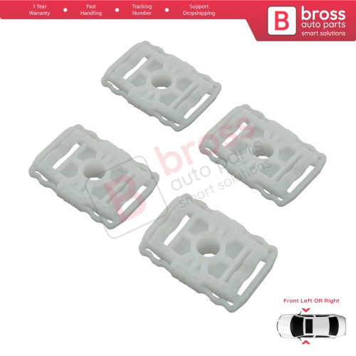 4 Pieces Scissors Style Window Regulator Sliding Pivot Guide Clips Set for Renault Fluence Megane MK3 Scenic Grand MK3
