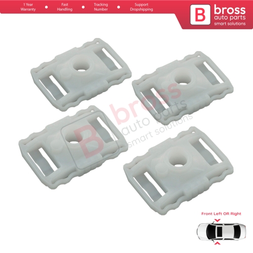 4 Pieces Scissors Style Window Regulator Sliding Pivot Guide Clips Set for Renault Fluence Megane MK3 Scenic Grand MK3