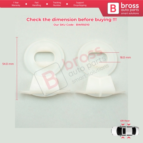 Window Regulator Glass Holder Clips for Renault Clio 3 Laguna 2 Espace 4 Vel Satis Peugeot 207 307 308 CC Citroen C3 Pluriel 8200006887 