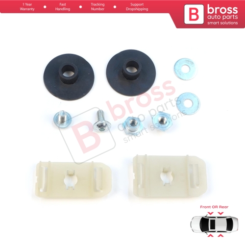 Window Regulator Glass Rail Mount Bracket Sash Clips Set for Mercedes C Class W203 S203 CL203 CLC 2037200114