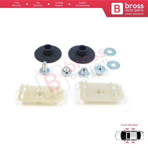 Window Regulator Glass Rail Mount Bracket Sash Clips Set for Mercedes C Class W203 S203 CL203 CLC 2037200114