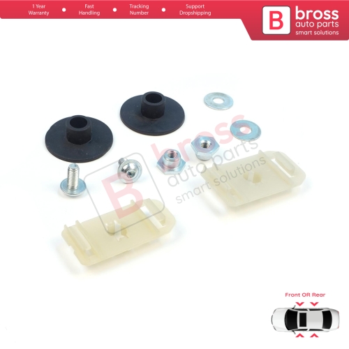 Window Regulator Glass Rail Mount Bracket Sash Clips Set for Mercedes C Class W203 S203 CL203 CLC 2037200114