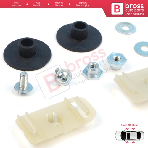 Window Regulator Glass Rail Mount Bracket Sash Clips Set for Mercedes C Class W203 S203 CL203 CLC 2037200114