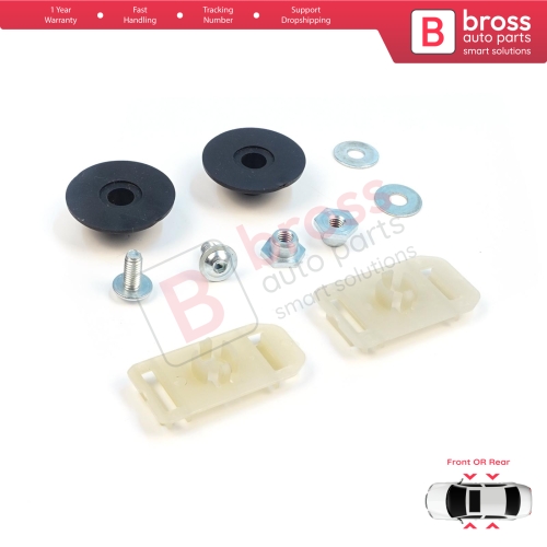 Window Regulator Glass Rail Mount Bracket Sash Clips Set for Mercedes C Class W203 S203 CL203 CLC 2037200114