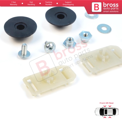 Window Regulator Glass Rail Mount Bracket Sash Clips Set for Mercedes C Class W203 S203 CL203 CLC 2037200114