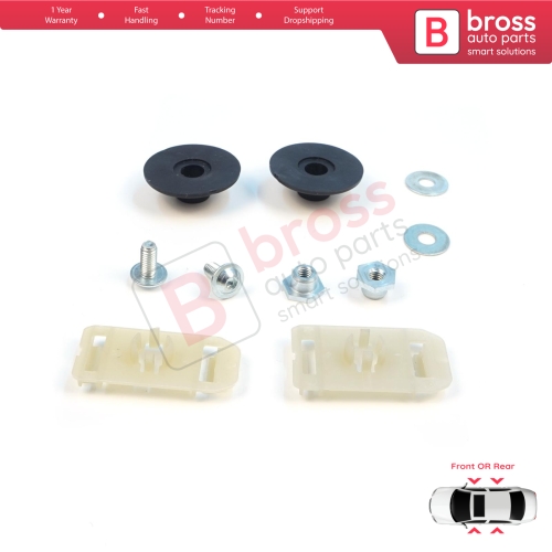 Window Regulator Glass Rail Mount Bracket Sash Clips Set for Mercedes C Class W203 S203 CL203 CLC 2037200114