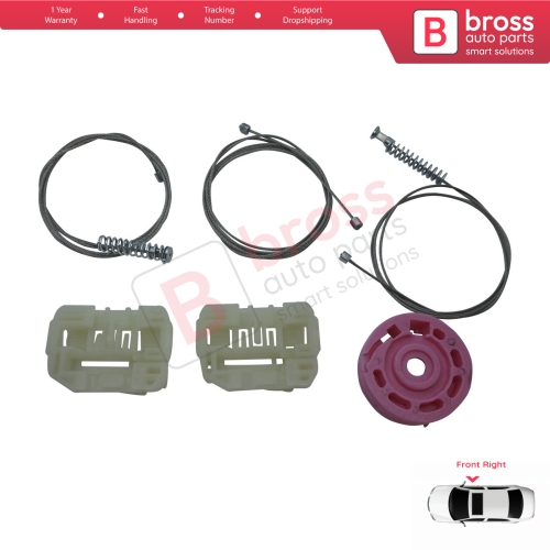 Window Regulator Repair Kit Front Right for Hyundai I30 MK1 FD 2007-2012 5-Door 824812L001