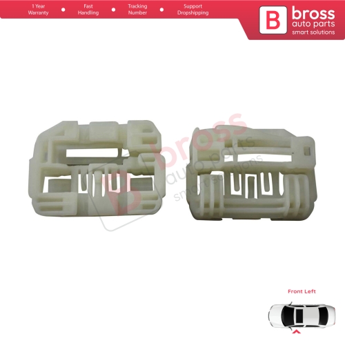 2 Pieces Window Regulator Repair Clips Brackets Front Left Door for Hyundai I30 MK1 2007-2011