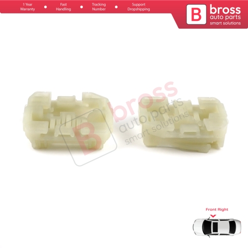 2 Pieces Window Regulator Repair Clips Brackets Front Right Door for Hyundai I30 MK1 2007-2011