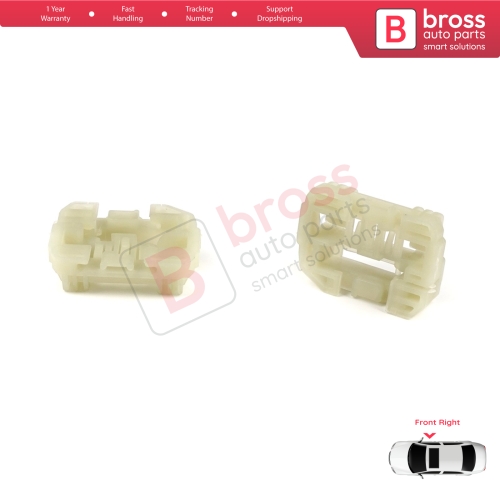 2 Pieces Window Regulator Repair Clips Brackets Front Right Door for Hyundai I30 MK1 2007-2011