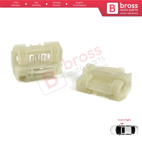 2 Pieces Window Regulator Repair Clips Brackets Front Right Door for Hyundai I30 MK1 2007-2011