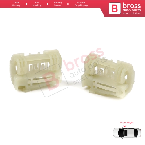 2 Pieces Window Regulator Repair Clips Brackets Front Right Door for Hyundai I30 MK1 2007-2011