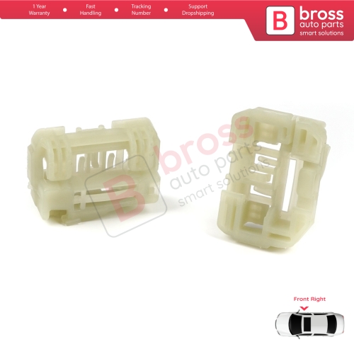 2 Pieces Window Regulator Repair Clips Brackets Front Right Door for Hyundai I30 MK1 2007-2011