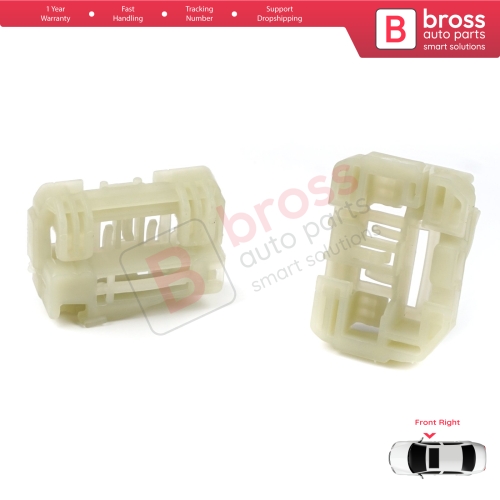 2 Pieces Window Regulator Repair Clips Brackets Front Right Door for Hyundai I30 MK1 2007-2011