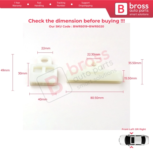 Door Window Glass Holder Connector Sash Clips For Toyota Corolla Prius Cruiser Hilux Matrix Pontiac Vibe Lexus RX