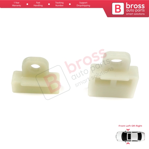 2 Types Power and Manual Window Regulator Glass Channel Slider Sash Connector Clips for Toyota