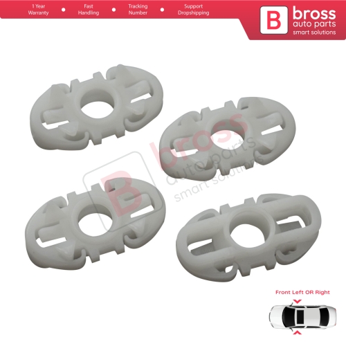 4 Pieces Window Regulator Sliding Pivot Guide Jaw Set for Ford Transit MK5 6 7 EY FY TT9 1994-2014