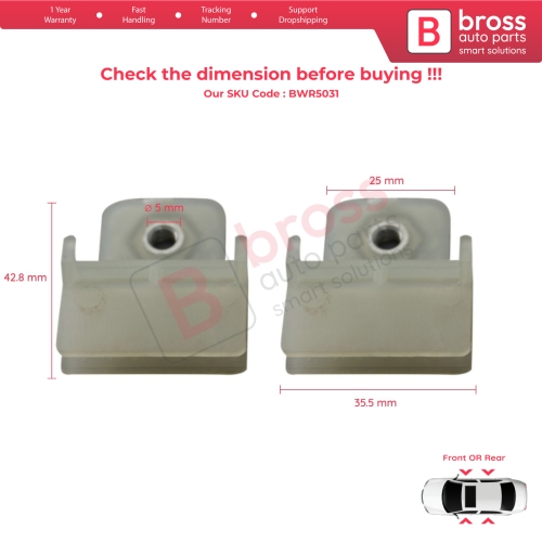 Door Window Glass Holder Connector Sash Clips For Isuzu Chevrolet D-Max MK1 RA RC Holden Rodeo Colorado GMC Canyon