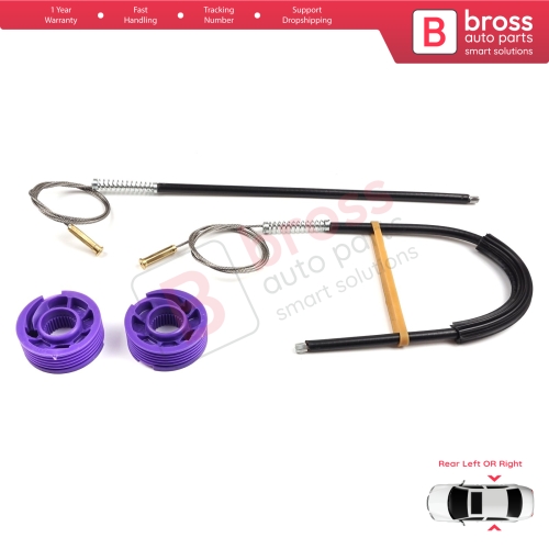 Window Regulator Repair Kit Rear Left or Right for Audi A3 S3 MK3 8V 2012-2021 4/5 Door 8V4839461 8V4839462