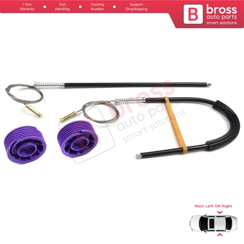 Window Regulator Repair Kit Rear Left or Right for Audi A3 S3 MK3 8V 2012-2021 4/5 Door 8V4839461 8V4839462