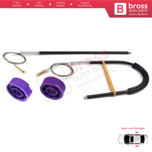 Window Regulator Repair Kit Rear Left or Right for Audi A3 S3 MK3 8V 2012-2021 4/5 Door 8V4839461 8V4839462