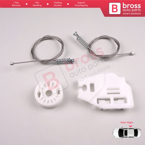 Window Regulator Repair Kit Rear Right Door for BMW 3 Series E46 1998-2005 4/5 Door 51358212100