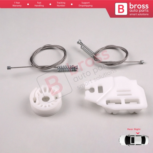 Window Regulator Repair Kit Rear Right Door for BMW 3 Series E46 1998-2005 4/5 Door 51358212100