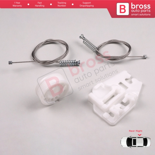 Window Regulator Repair Kit Rear Right Door for BMW 3 Series E46 1998-2005 4/5 Door 51358212100