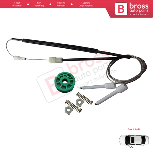 Window Regulator Repair Kit Front Left for Audi A6 C4 4A 1994-1998 100 C4 4A 4/5 Door 4A0837461