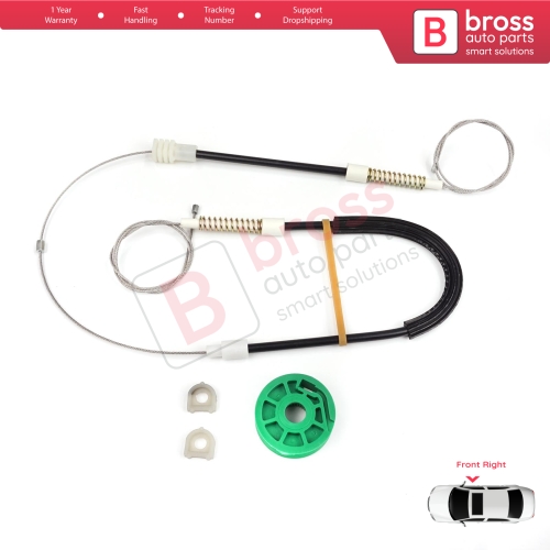 Window Regulator Repair Kit Front Right for Audi A6 C4 4A 1994-1998 100 C4 4A 4/5 Door 4A0837462
