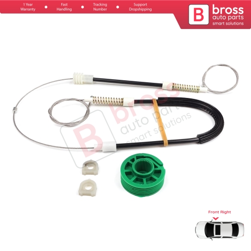 Window Regulator Repair Kit Front Right for Audi A6 C4 4A 1994-1998 100 C4 4A 4/5 Door 4A0837462