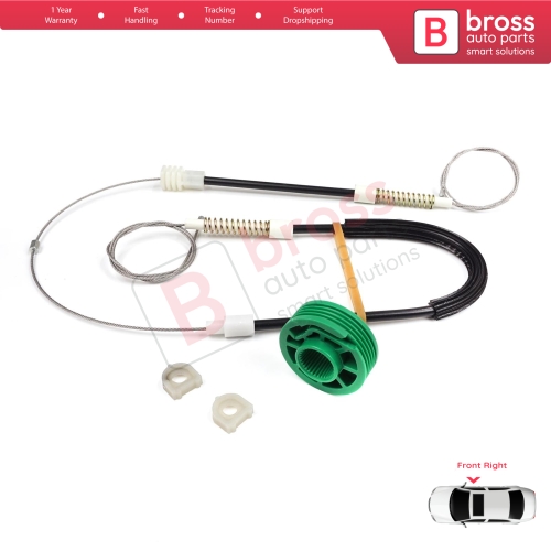 Window Regulator Repair Kit Front Right for Audi A6 C4 4A 1994-1998 100 C4 4A 4/5 Door 4A0837462