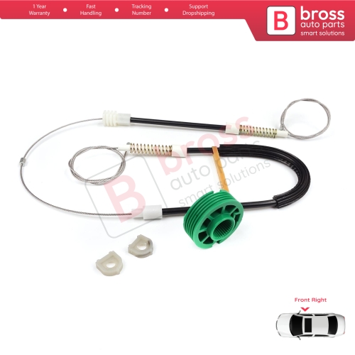 Window Regulator Repair Kit Front Right for Audi A6 C4 4A 1994-1998 100 C4 4A 4/5 Door 4A0837462