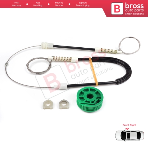 Window Regulator Repair Kit Front Right for Audi A6 C4 4A 1994-1998 100 C4 4A 4/5 Door 4A0837462