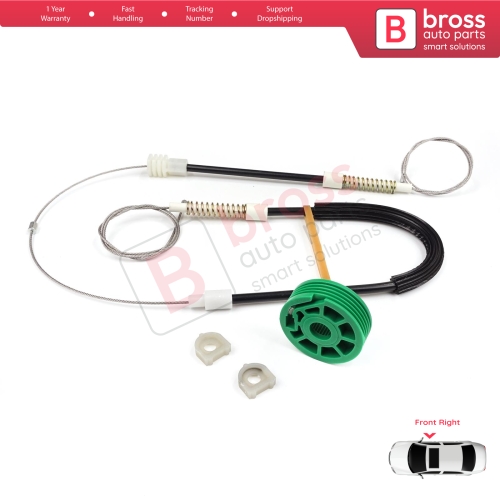 Window Regulator Repair Kit Front Right for Audi A6 C4 4A 1994-1998 100 C4 4A 4/5 Door 4A0837462
