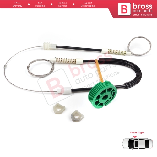 Window Regulator Repair Kit Front Right for Audi A6 C4 4A 1994-1998 100 C4 4A 4/5 Door 4A0837462
