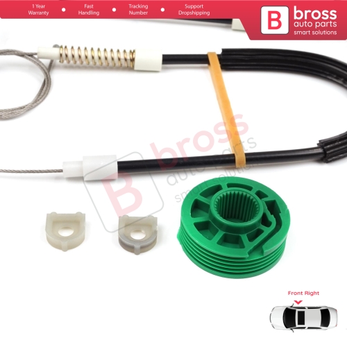 Window Regulator Repair Kit Front Right for Audi A6 C4 4A 1994-1998 100 C4 4A 4/5 Door 4A0837462