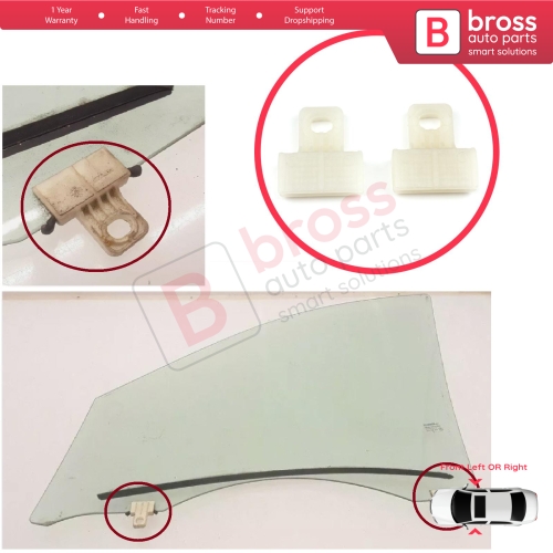 Front Left or Right Door Window Glass Holder Connector Sash Clips For Renault Megane MK3 BZ0/1 DZ0/1 KZ0/1 Fluence L3