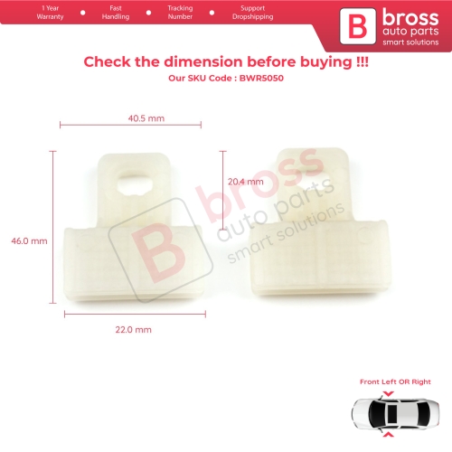 Front Left or Right Door Window Glass Holder Connector Sash Clips For Renault Megane MK3 BZ0/1 DZ0/1 KZ0/1 Fluence L3