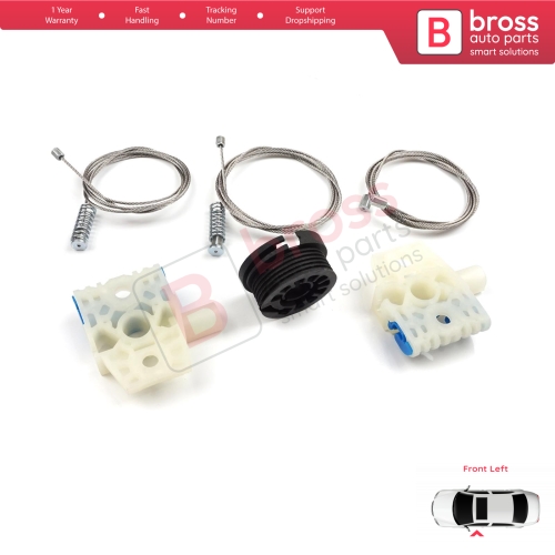 Window Regulator Repair Kit Front Left for VW Golf MK6 A6 5K 5K1 AJ5 Variant 2008-20014 5-Door 5K0837461