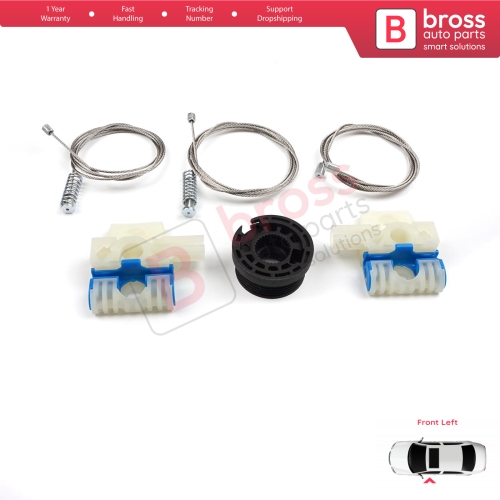Window Regulator Repair Kit Front Left for VW Golf MK6 A6 5K 5K1 AJ5 Variant 2008-20014 5-Door 5K0837461