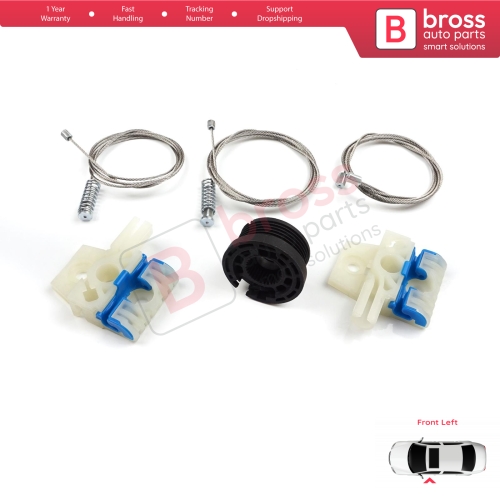 Window Regulator Repair Kit Front Left for VW Golf MK6 A6 5K 5K1 AJ5 Variant 2008-20014 5-Door 5K0837461