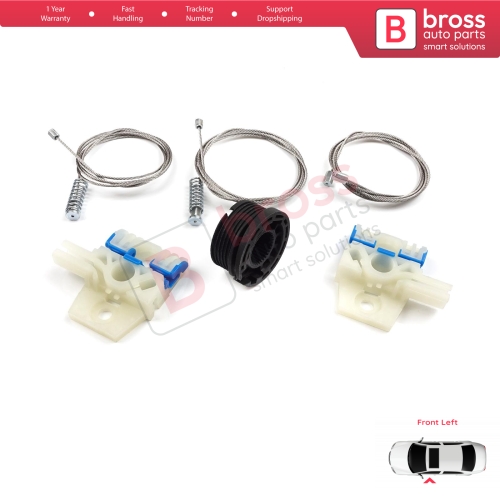 Window Regulator Repair Kit Front Left for VW Golf MK6 A6 5K 5K1 AJ5 Variant 2008-20014 5-Door 5K0837461