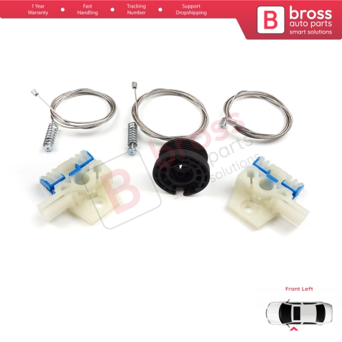 Window Regulator Repair Kit Front Left for VW Golf MK6 A6 5K 5K1 AJ5 Variant 2008-20014 5-Door 5K0837461