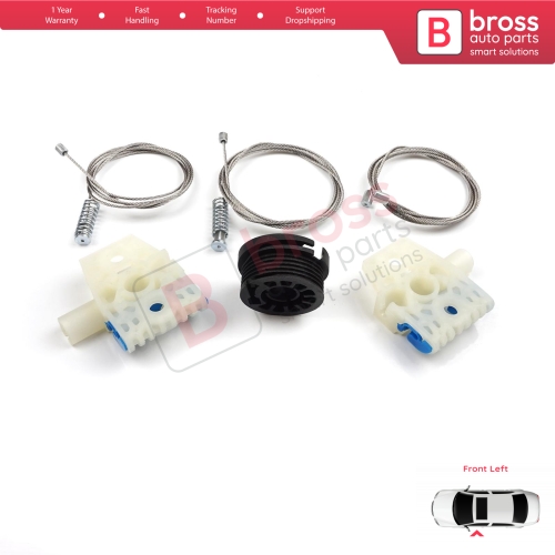 Window Regulator Repair Kit Front Left for VW Golf MK6 A6 5K 5K1 AJ5 Variant 2008-20014 5-Door 5K0837461