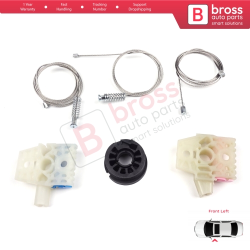 Window Regulator Repair Kit Front Left for VW Golf MK6 A6 5K 5K1 AJ5 Variant 2008-20014 5-Door 5K0837461